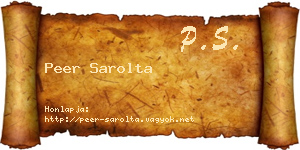 Peer Sarolta névjegykártya