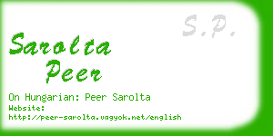 sarolta peer business card